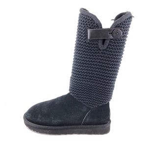 UGG Shaina Black Knit Winter Boots 9